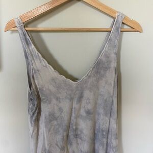 Gray Tie-Dye Sleeveless Top